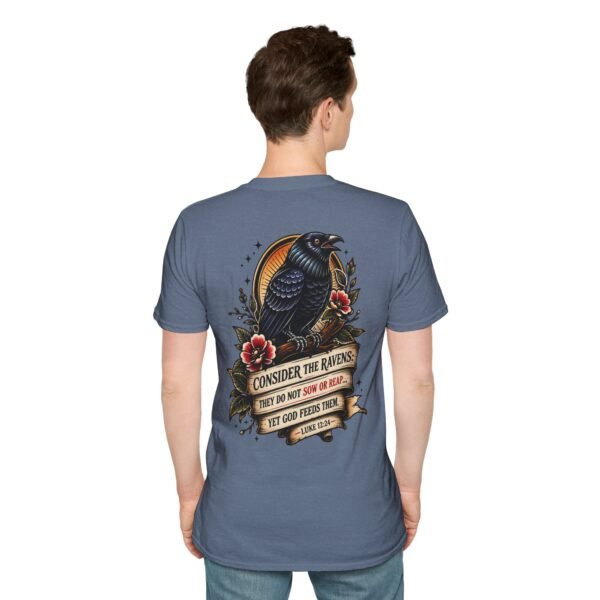 11289739512292862420_2048.jpeg Fisher of Men Christian T-Shirt | Luke 12:24 Raven Faith Tee