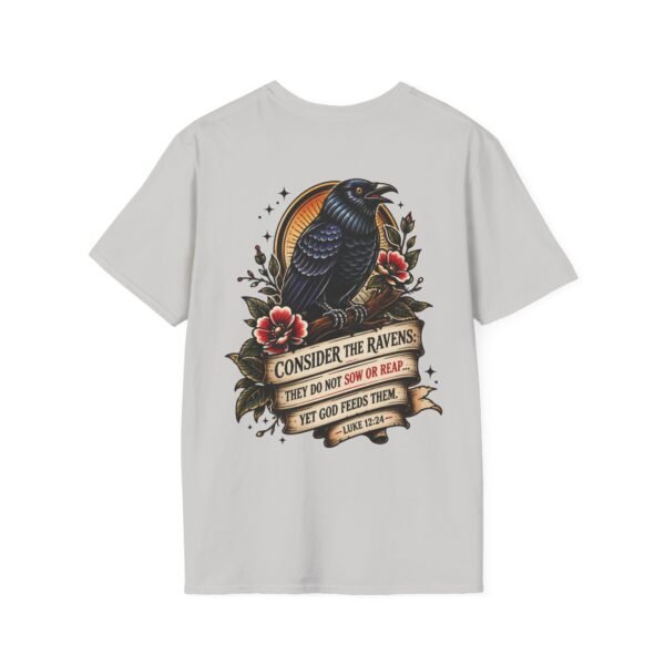 16417426747292606435_2048.jpeg Fisher of Men Christian T-Shirt | Luke 12:24 Raven Faith Tee