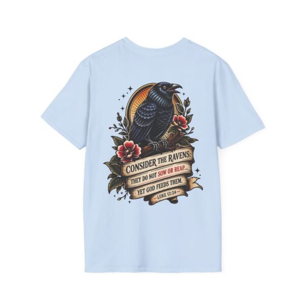 2635615507770692466_2048.jpeg Fisher of Men Christian T-Shirt | Luke 12:24 Raven Faith Tee